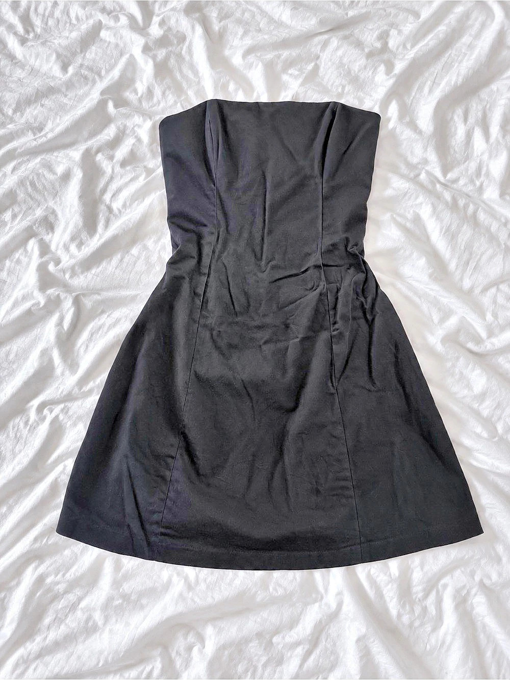 White House Black Market Black Mini Dress Size 4 Like New